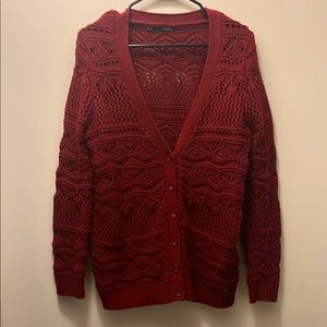 Maurice’s Bulky crochet pattern Red cardigan Size Medium